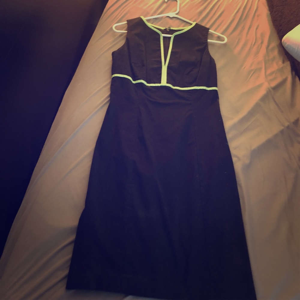 Express black & green dress